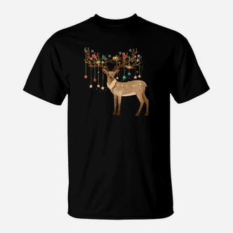 Rentier Weihnachten Christkugeln T-Shirt - Seseable De