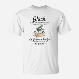 Fahrrad-Glück Herren T-Shirt, Spruch über das Kaufen von Glück - Seseable De