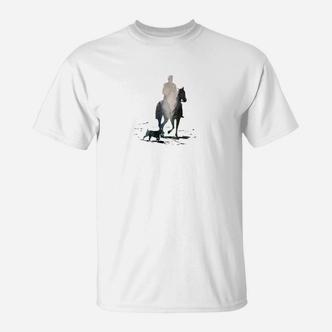 Herr und Hund Winter Spaziergang Grafik T-Shirt, Lustiges Motiv für Haustierbesitzer - Seseable De