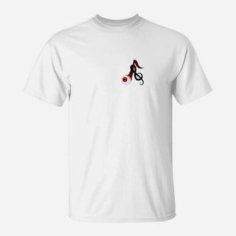 Herren T-Shirt mit Fahrrad und Ballon-Design, Weißes Casual Tee - Seseable De