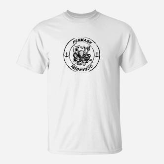 Herren Vintage Logo Print T-Shirt mit Rundhalsausschnitt, Weiß - Seseable De