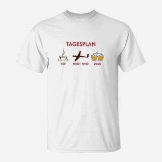 Lustiges Tagesplan T-Shirt für Herren mit Kaffee, Arbeit, Bier Motiven - Seseable De