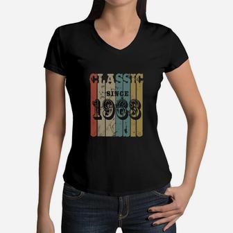 1963 Classic Vintage T-shirt Women V-Neck T-Shirt - Seseable