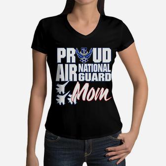 Air National Guard Mom Usa Air Force Military Women V-Neck T-Shirt - Seseable
