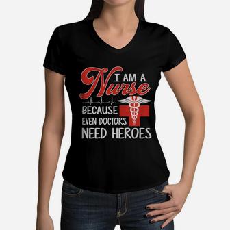 Awesome Shirt For Nurse. Gift Ideas For Mom Daughter. Women V-Neck T-Shirt - Seseable