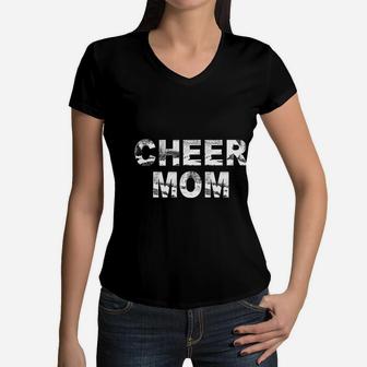 Cheer Mom Cheerleader Lovely Women V-Neck T-Shirt - Seseable