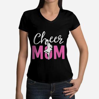 Cheer Mom Gifts Women V-Neck T-Shirt - Seseable