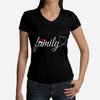 Cute Christmas Family Women V-Neck T-Shirt - Seseable