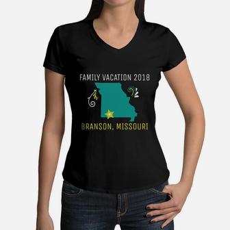 Family Vacation Branson Missouri 2018 Awesome Gifts Women V-Neck T-Shirt - Seseable