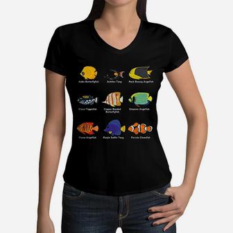 Fish Mom Cute Gold Fish Women V-Neck T-Shirt - Seseable