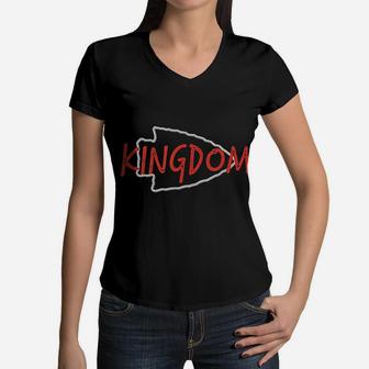 Football Kingdom Vintage Missouri Fan Gift Women V-Neck T-Shirt - Seseable