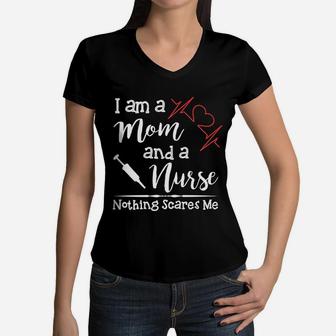 Funny Nursing Gift Nurse Mom Rn Week Novelty Gear For Women Women V-Neck T-Shirt - Seseable