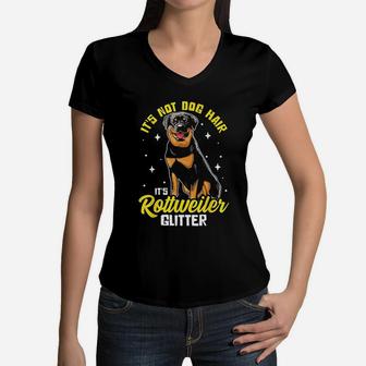 Funny Rottweiler Sayings For Rottie Moms And Rottie Dads Women V-Neck T-Shirt - Seseable