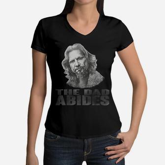 Funny Vintage The Dad Abides T Shirt For Father's Day Gift T-shirt Women V-Neck T-Shirt - Seseable