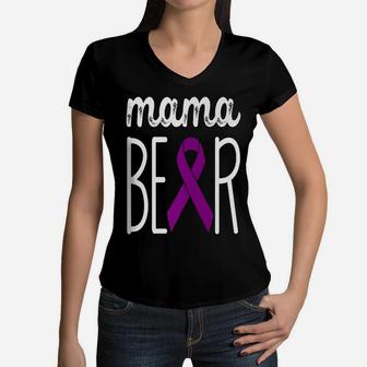 Grand Mama Bear Women V-Neck T-Shirt - Seseable