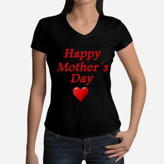 Happy Mothers Day A Lovely Gift For Mom Women V-Neck T-Shirt - Seseable