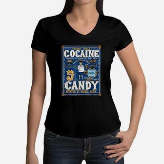 Heater Halls Candy Vintage Women V-Neck T-Shirt - Seseable