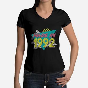 Made In 1992 Retro Vintage 29th Birthday Gift Women V-Neck T-Shirt - Seseable