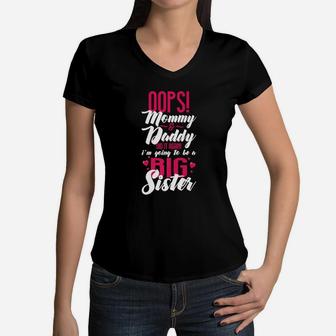 Mommy Daddy Did It Again Shirt Cool New Baby Coming Gift Women V-Neck T-Shirt - Seseable