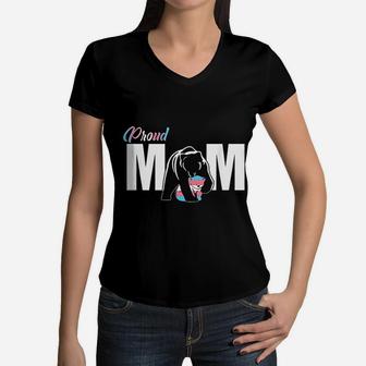 Proud Mom Mothers Day Women V-Neck T-Shirt - Seseable