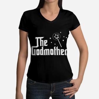 The Godmother Cute birthday Women V-Neck T-Shirt - Seseable