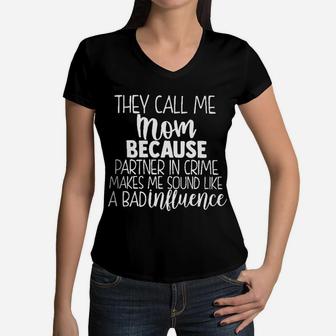 They Call Me Mom Women V-Neck T-Shirt | Seseable UK