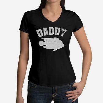 Tilapia Daddy Matching Family Vintage Women V-Neck T-Shirt - Seseable