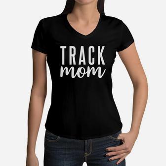 Track Mom Women V-Neck T-Shirt - Seseable