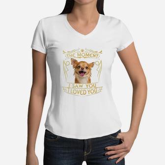 Chihuahua The Moment I Saw You I Loved You Women V-Neck T-Shirt - Seseable
