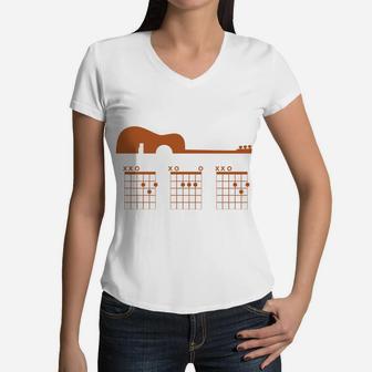 Guitar Best Dad Ever Best Gift For Fathers Day Women V-Neck T-Shirt - Seseable