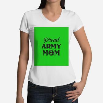 Happy Mothers Day Proud Army Mom 2020 Women V-Neck T-Shirt - Seseable