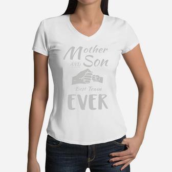 Mother And Son Matching Shirts Baby Boy Women V-Neck T-Shirt - Seseable