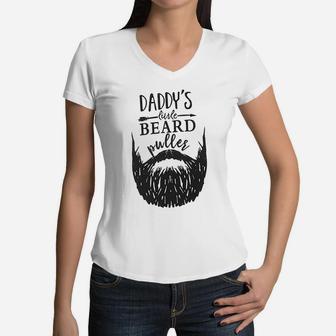 My Mind On My Mommy Paws Funny Women V-Neck T-Shirt - Seseable