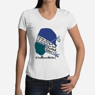 Perhaps This Is The Moment Healthcare Worker Women V-Neck T-Shirt - Seseable