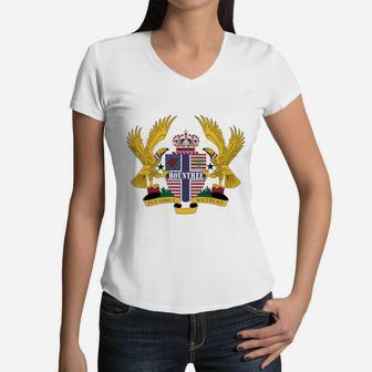 Rountree Family Crest For American People - Rountree Family T-shirt, Hoodie, Sweatshirt Women V-Neck T-Shirt | Seseable UK