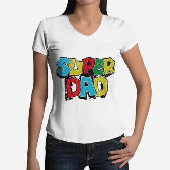 Super Dad Likes A Classic And Vintage Women V-Neck T-Shirt - Seseable