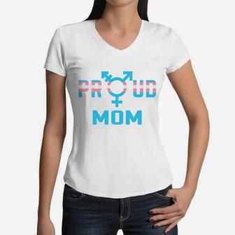 Transgender Mom Trans Proud Lgbt 2020 Women V-Neck T-Shirt - Seseable