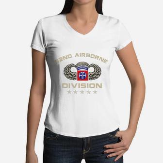 Us Army 82nd Airborne Division Veteran Vintage T-shirt T-shirt Women V-Neck T-Shirt - Seseable