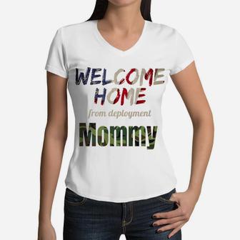 Welcome Home Mommy Women V-Neck T-Shirt - Seseable