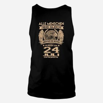 24. Juli Geburtstags-Unisex TankTop, Adler Motiv für Stolze Geburtstagskinder - Seseable