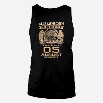 Adler Geburtstags-Unisex TankTop für Augustgeborene, Personalisiert - Seseable