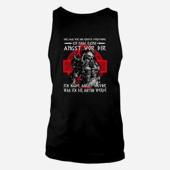 Angst Ritter Motiv Schwarzes Herren Unisex TankTop, Stilvolles Grafikdesign - Seseable