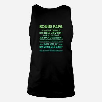 Bonus Papa Unisex TankTop: Personalisiertes Tee für Stiefväter mit Spruch - Seseable