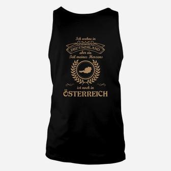 Deutschland-Österreich Motiv Unisex TankTop in Schwarz mit Herzensspruch - Seseable