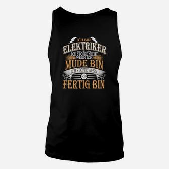 Elektriker-Spruch Schwarzes Herren Unisex TankTop, Lustige Elektrotechnik Motive - Seseable