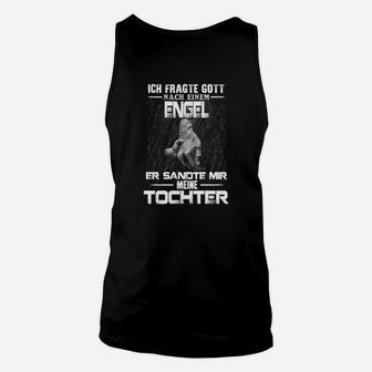 Engel Vater-Tochter Unisex TankTop Schwarz, Tee mit Spruch und Motiv - Seseable