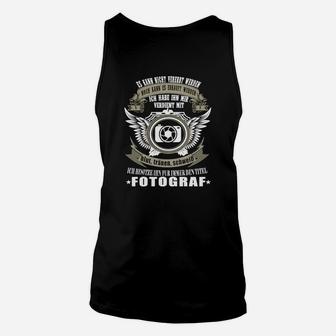 Fotografen Adler Unisex TankTop, Kamera Spruch in Schwarz, Motiv Unisex TankTop für Fotoliebhaber - Seseable