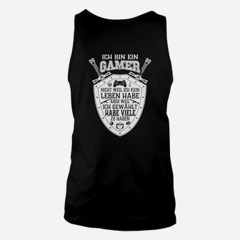 Gamer Unisex TankTop Viele Leben Gewählt, Lustiges Zocker Unisex TankTop - Seseable