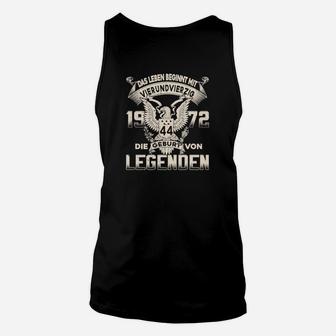 Geburt von Legenden 1972 Unisex TankTop, Adler Motiv Tee - Seseable