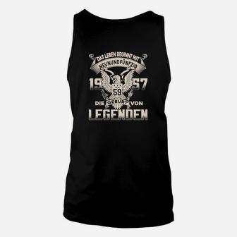 Geburtsjahr Legenden Schwarzes Unisex TankTop für Herren mit Aufdruck - Seseable